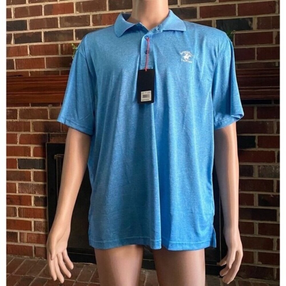 Men’s Beverly Hills Polo Club Short Sleeve Easy Care T Shirt S Blue Size L NEW